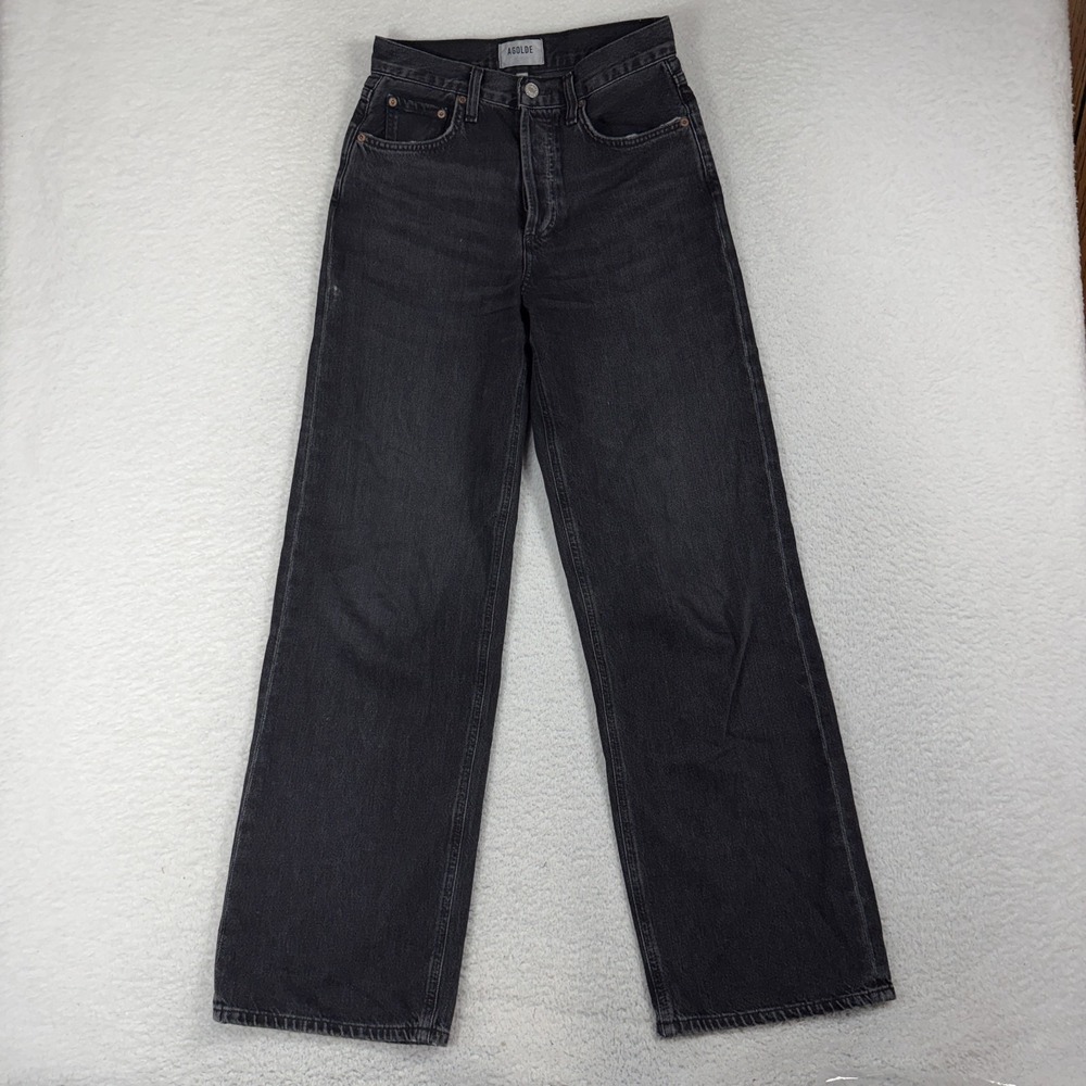 Agolde Jeans Womens 22 (27x30) Straight Button Fly Wide Leg Low Slung Baggy Jean
